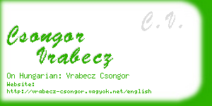 csongor vrabecz business card